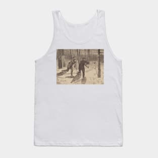 Deer-Stalking in the Adirondacks in Winter by Winslow Homer Tank Top